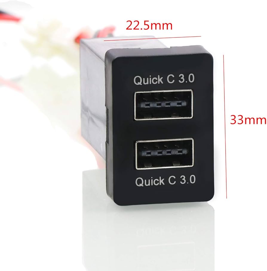 Amazon.co.jp: TOYOTA トヨタ車系用USB充電器 QC3.0×2急速充電