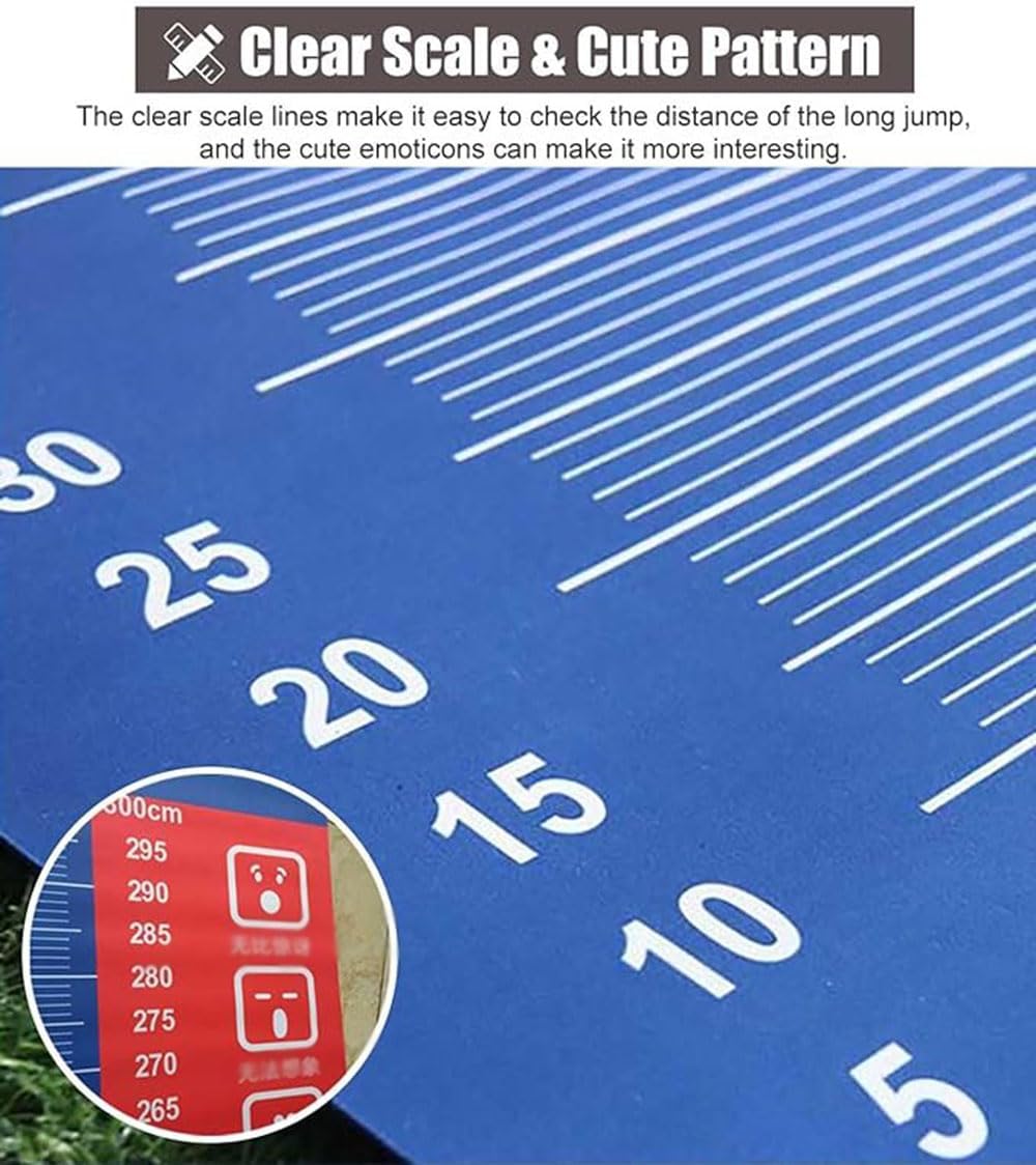 Non-Slip Rubber Long Jump Mat, Jump Track Thickened Standing Long Jump Test Mat, Student Sports Indoor Floor Mat