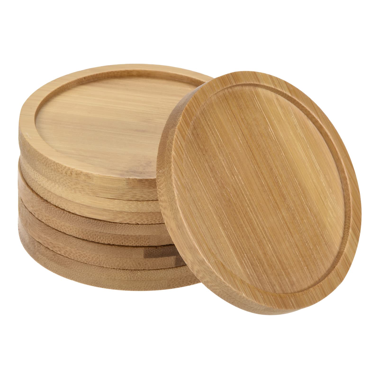 Soucoupe en bambou PATIKIL 8,6 cm pour créer un jardin de table zen chez soi