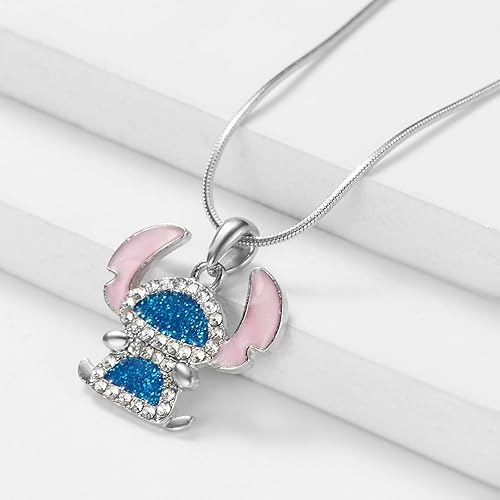 Miniatura 3 de Stich - Collar de regalo de cumpleaños con temática para niñas, accesorio de joyería para adolescentes, relleno de calcetín de Navidad de moda para