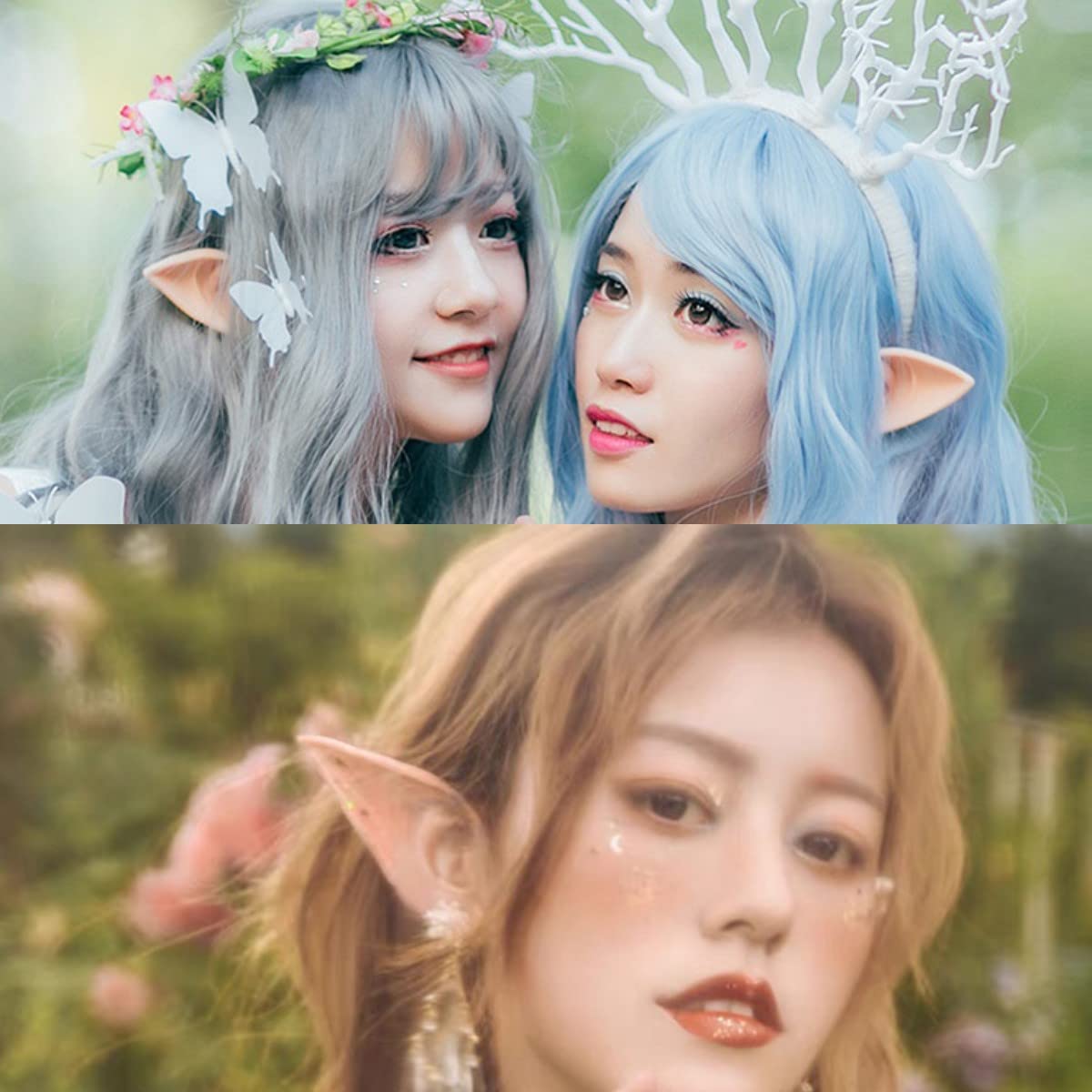 2 Paia Di Orecchie Da Elfo In Lattice - Per Cosplay, Halloween E Feste A Tema Natale - Foto 12