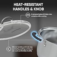 Vista 3 de SUNHOUSE - 3.1 Quart Steamer Pots With Lid 2-Tier Multipurpose Stainless Steel Steaming Pot Cookware With Handle For Vegetable, Dumpling, Sauce