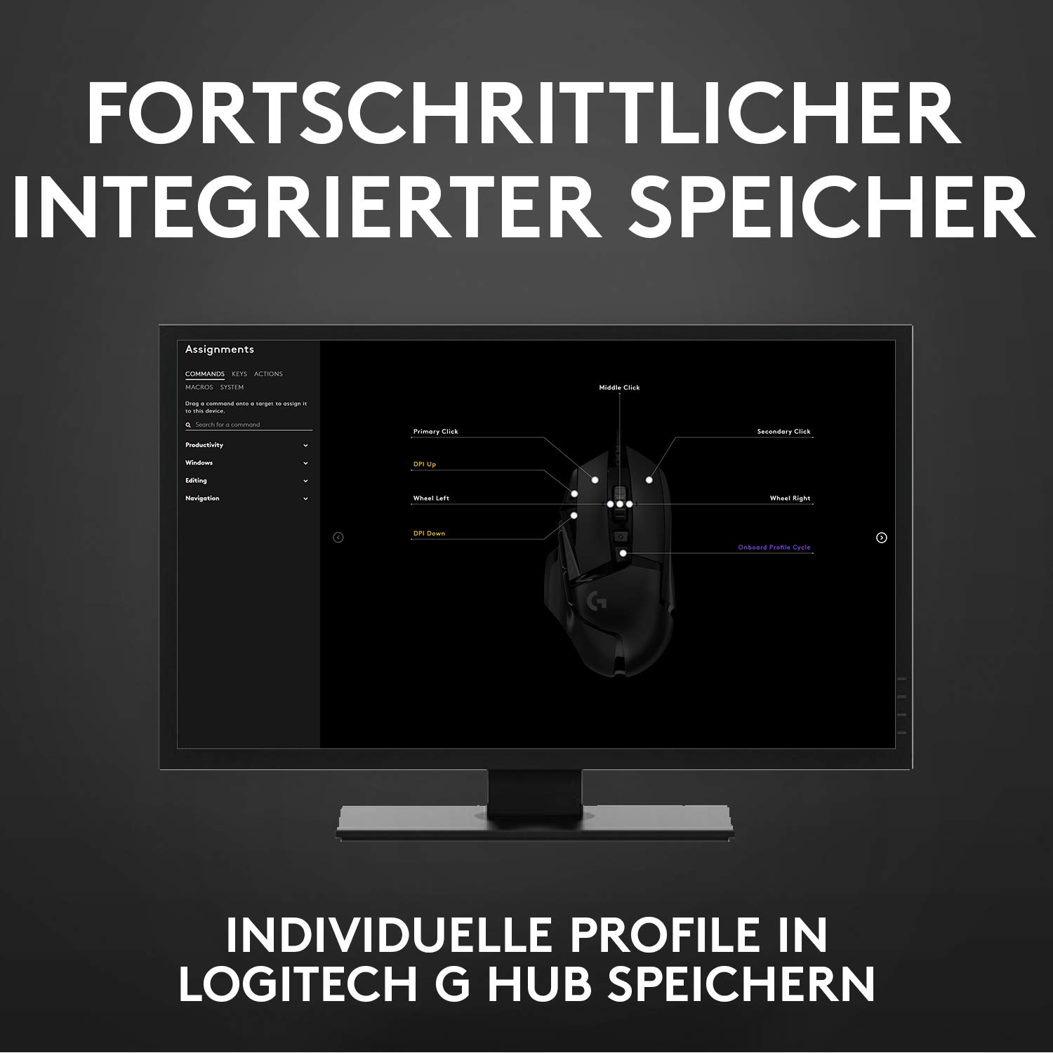 Logitech G502 HERO Gaming-Maus, HERO 25K DPI optischer Sensor, RGB-Beleuchtung, Gewichtstuning, 11 programmierbare Tasten, Schwarz