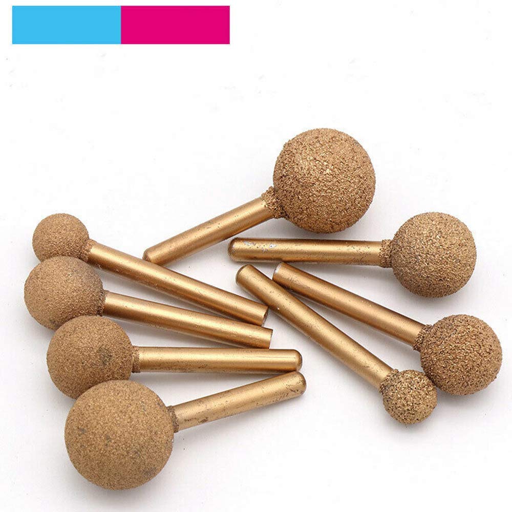 Diamond Coated Ball Rotary Burrs Set Original Sphere Rotary Burr for Jewelry Glass Stone Ceramic Gemstones Lapidary Grinding Rotary Tool Fine Sand 20mm - Image 2