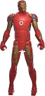 مجسم بطل خارق بلاستيك كبير بتصميم كرتوني وضوء ملون من جينيريك، للأطفال بعمر 3 سنوات فما فوق - أحمر وذهبي