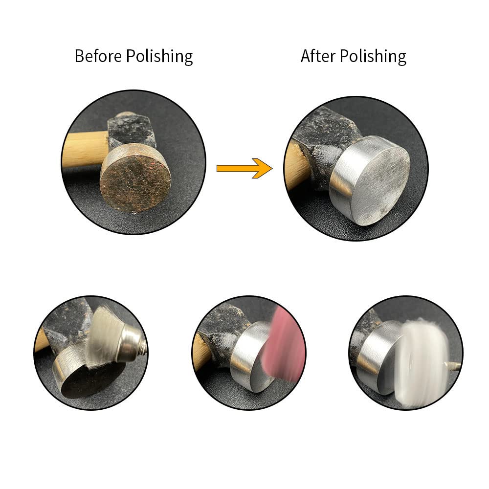 Brass Abrasive Wheel Buffing Polishing Wheels for Drill, Wire Brushes, Wool Buff, Rotary Tool Accessories, Fit 3mm Collet