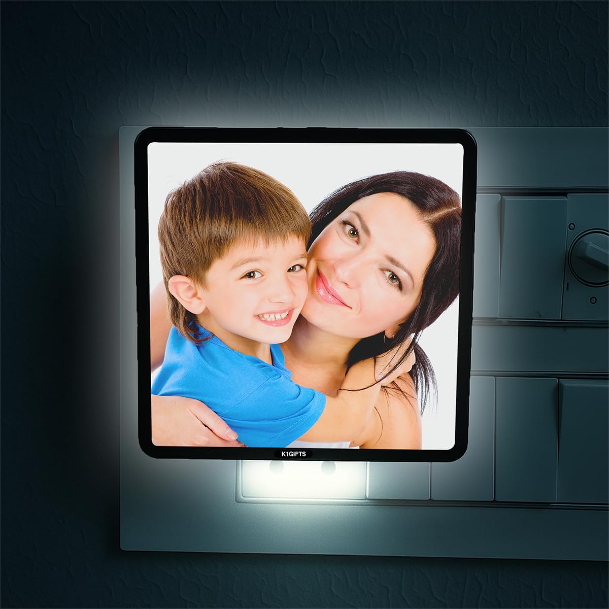 K1Gifts Personalized Square Night LED Lamp with Customise Photo & Text | 4 x 4 Inch Plastic Night Light | Plug-in AC Powered | Custom Gift for Birthday, Anniversary, Home Décor & All Occasions (Black)04-image-41