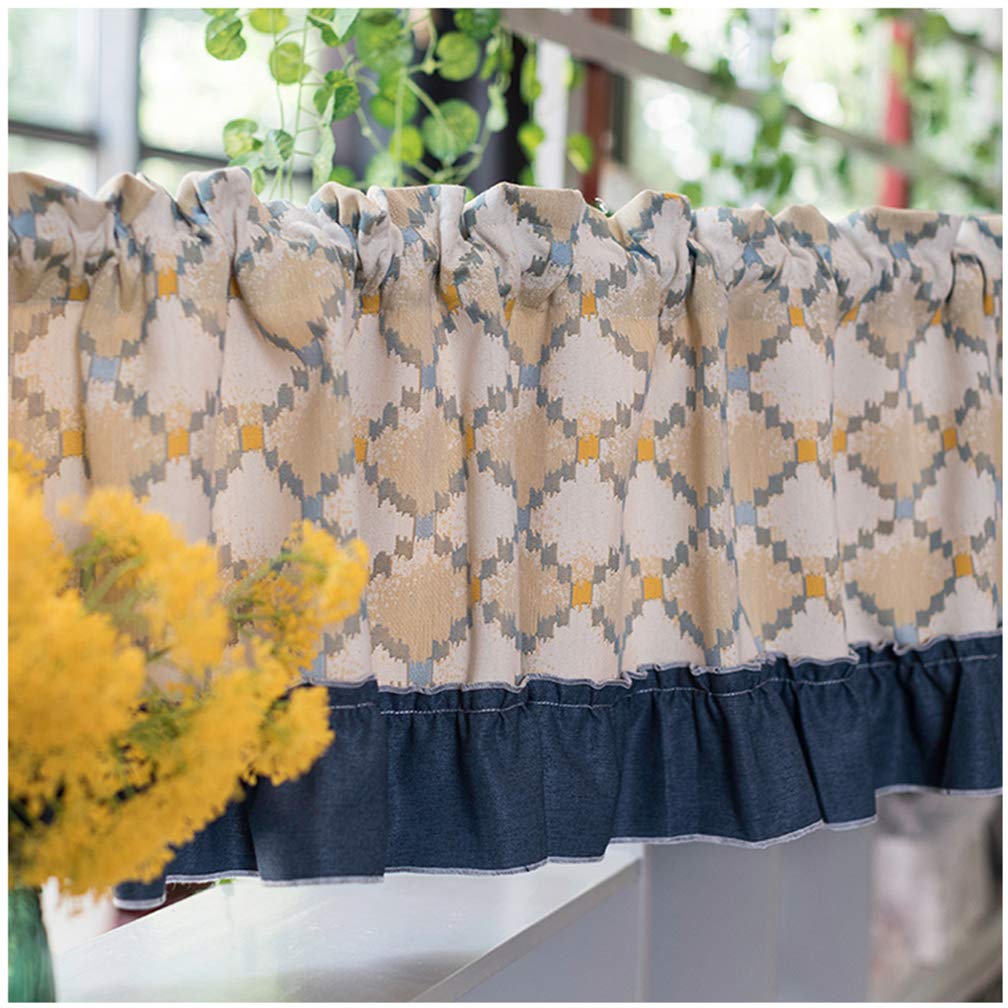 Cortina corta de celosía para cocina y panel de oclusión decorativo para ventana