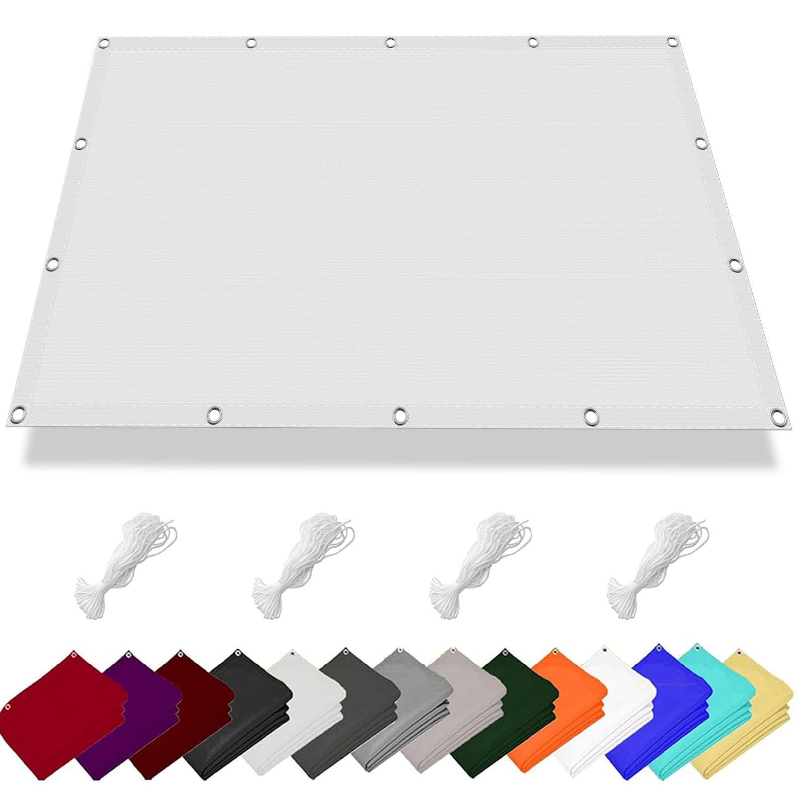 Voiles d'ombrages imperméables 3.4 x 3.6 m anti-UV pour ombrager un balcon ou une terrasse de maison
