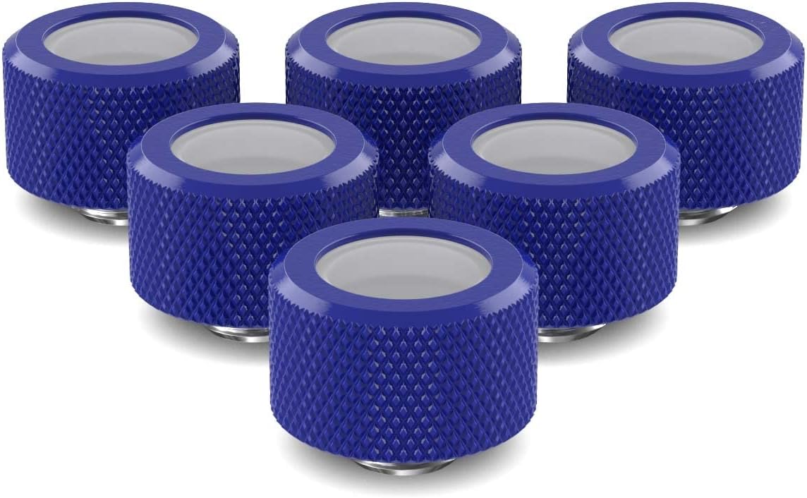 PrimoChill 16mm OD Rigid SX Fitting - 6 Pack - UV Pink