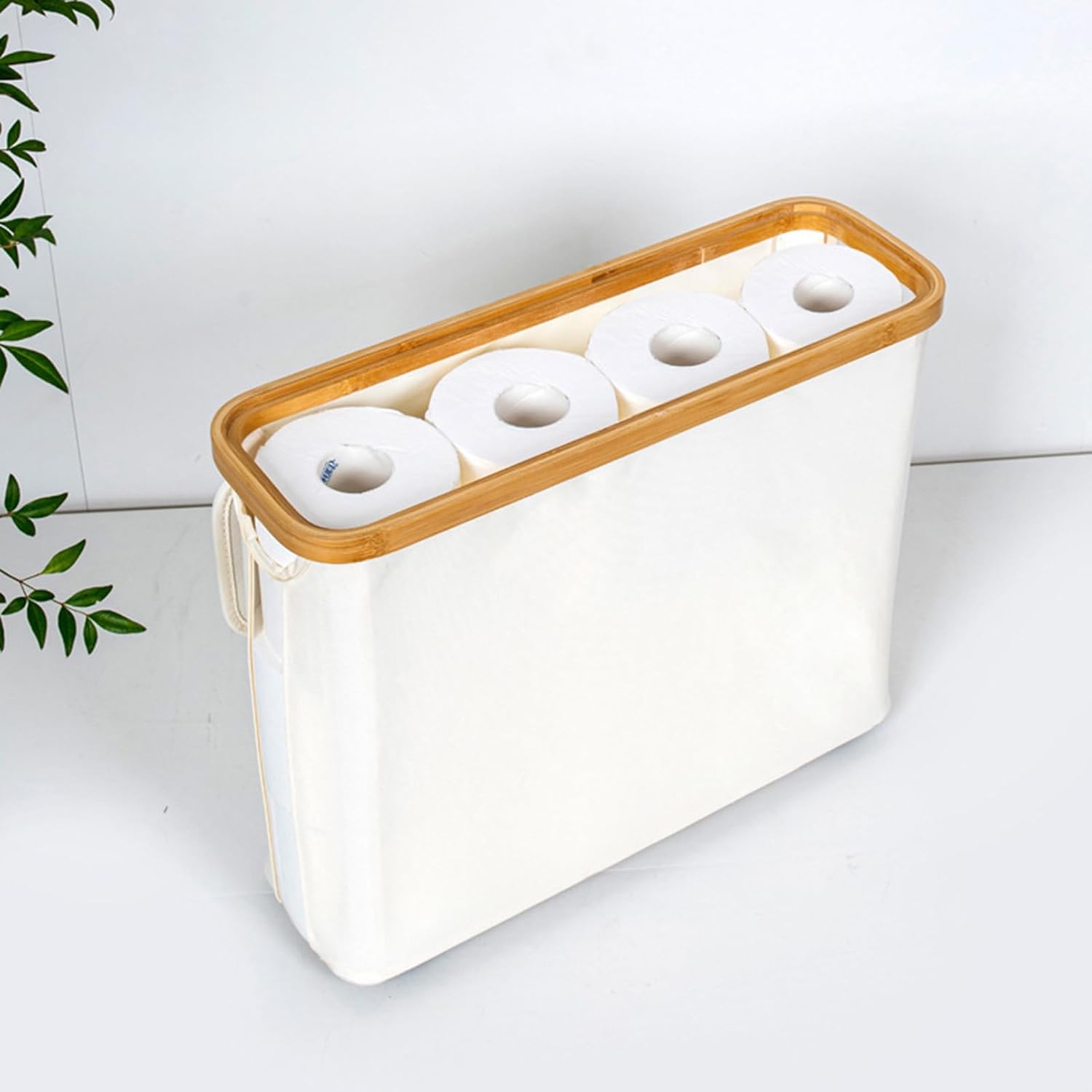 Large Capacity Storage Bin Holds Up To 24 Rolls Bathroom Organizers Portable For Small Space Saving