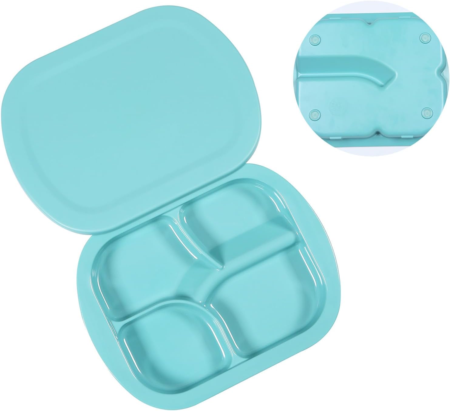 Adaptive Utensils Weighted Scoop Divided Plate