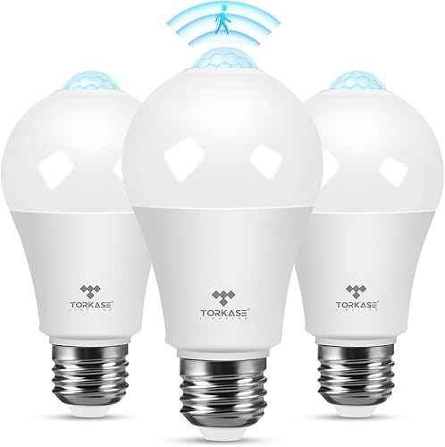 Bombillas con sensor de movimiento, 13 W (equivalente a 100 vatios), bombilla LED de seguridad activada por movimiento, luz diurna de 5000 K,
