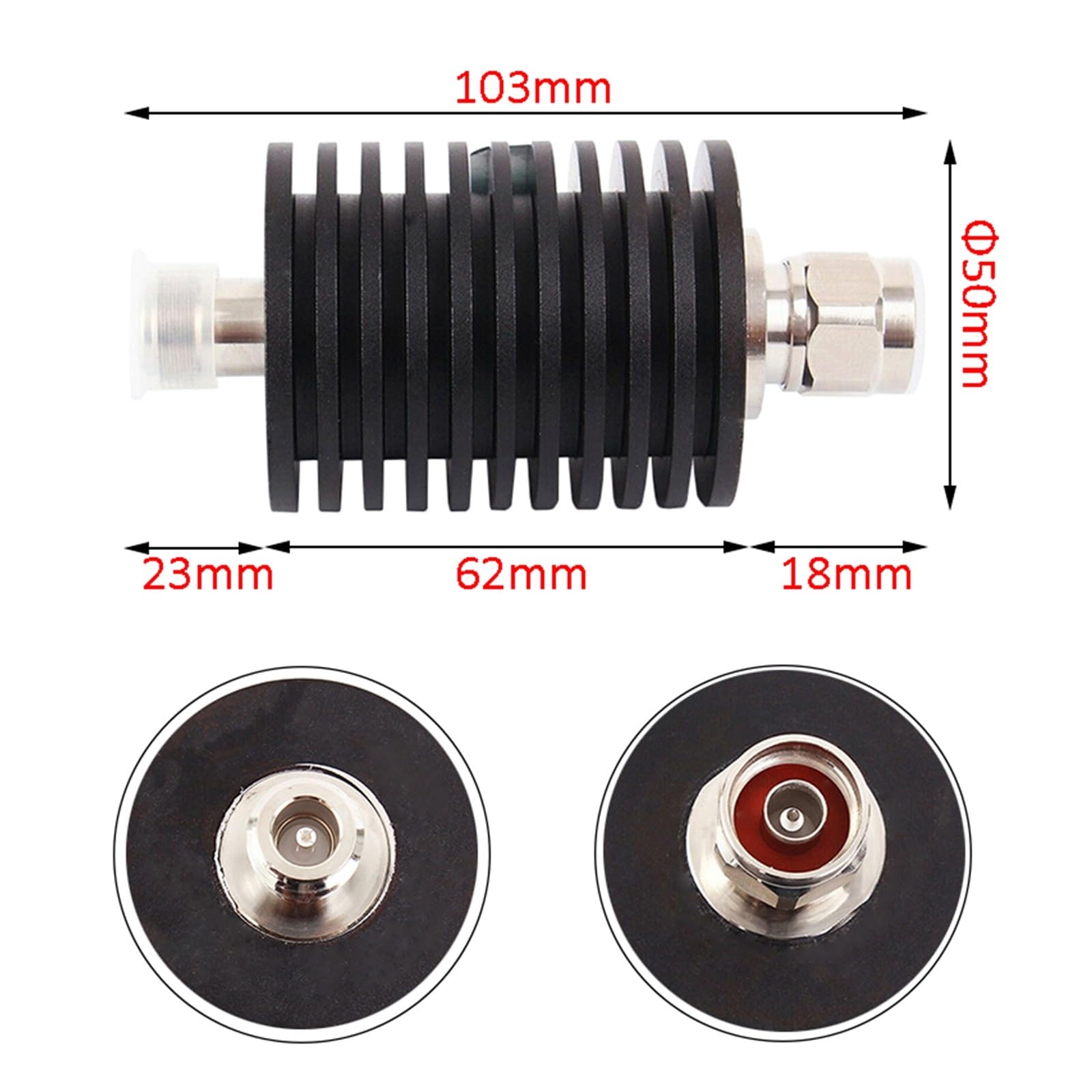 Attenuatore di Segnale RF coassiale Tipo SMA da 50 W, DC-3G 1 Db, 2 Db, 3 Db, 6 Db, 10 Db, 15 Db, 25 Db, 20 Db, 30 Db, 40 Db, 50 Db, 60 Db(30 Db)