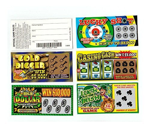 Unbranded 5 Phony Fake All Winning Scratch Off Lottery Tickets -Joke- Prank- Gag #TOP5