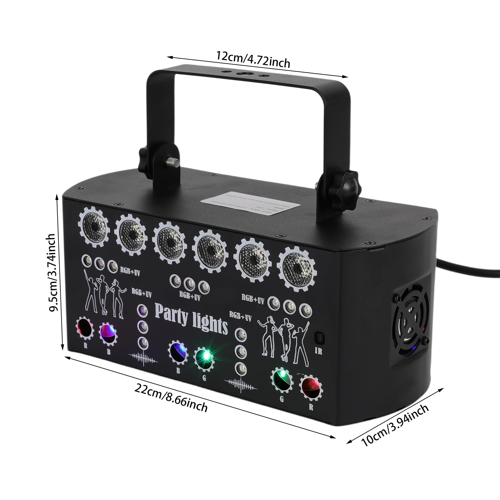 Partylicht Disco Licht LED Partyleuchte Lichteffekte Musikgesteuert DJ Lichter Sprachsteuerung Stroboskop Selbstfahren DMX Fernsteuerung 27 Lumières für Nachtclub KTV Live Show Party