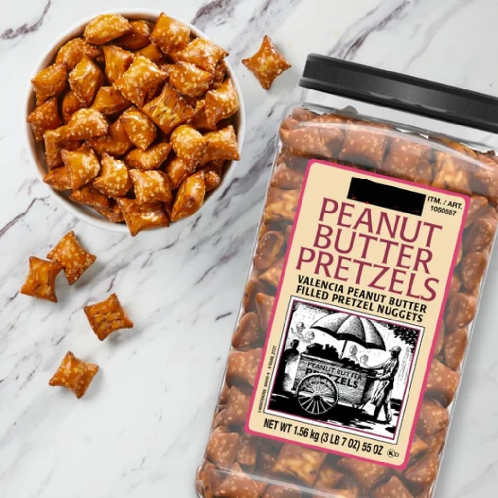 Peanut Butter Pretzels Nuggets Snack - Valencia Pretzels With Peanut Butter Filling 3 LB 7 OZ 55 OZ with Mini Scooply Scoop product thumbnail 4