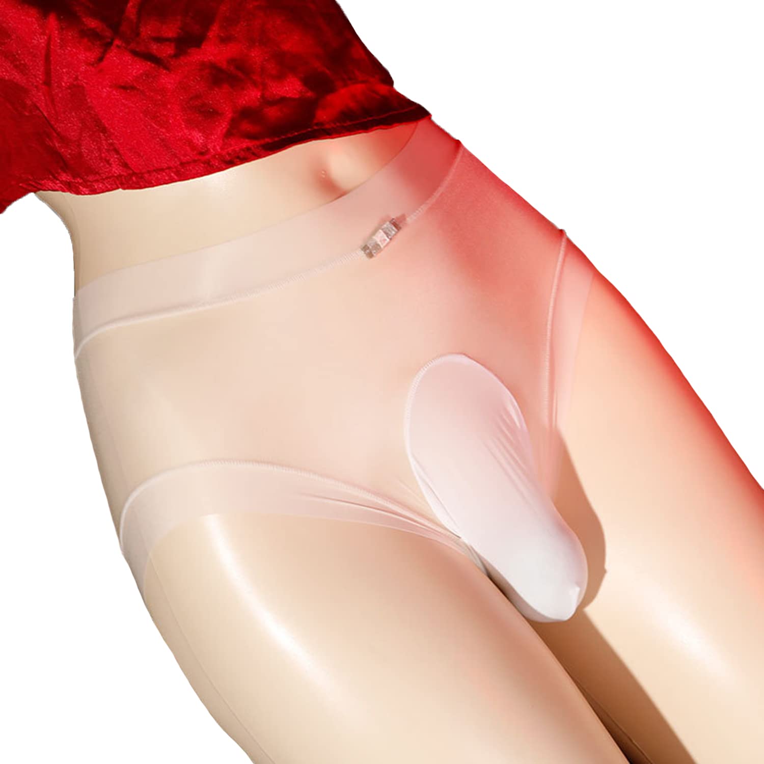 Men's Translucent Nylon Thong Underwear - Breathable, Soft Seamless Opening Sexy Panties
