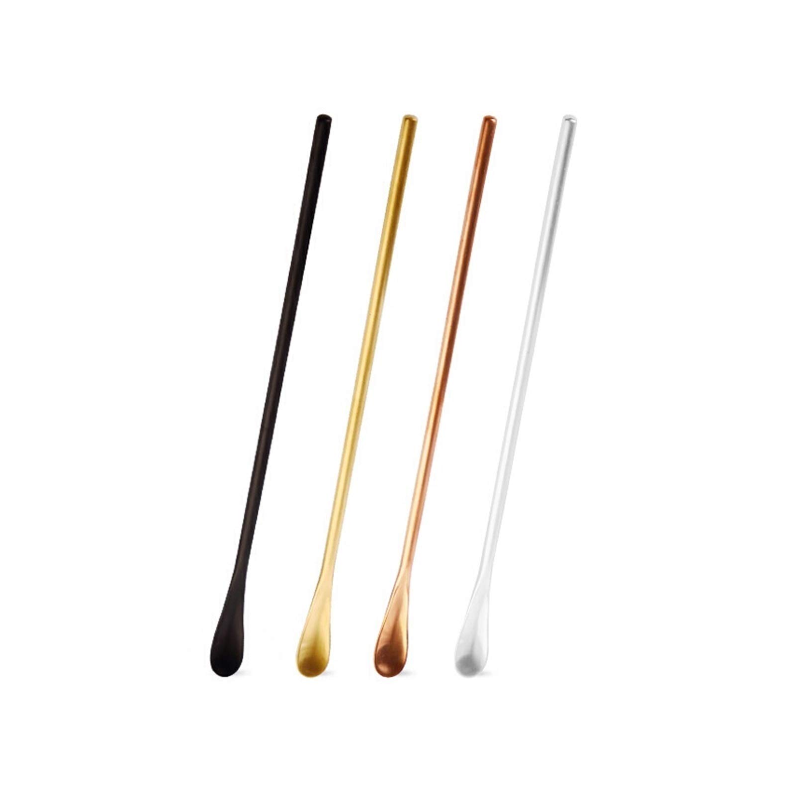 cucchiai Barra da stiro, cucchiai da bar, 4 pezzi Cocktail Agitatore 304 Cucchiaio da miscelazione in acciaio inox, per barista o uso domestico (4 colori) cucchiaio da minestra