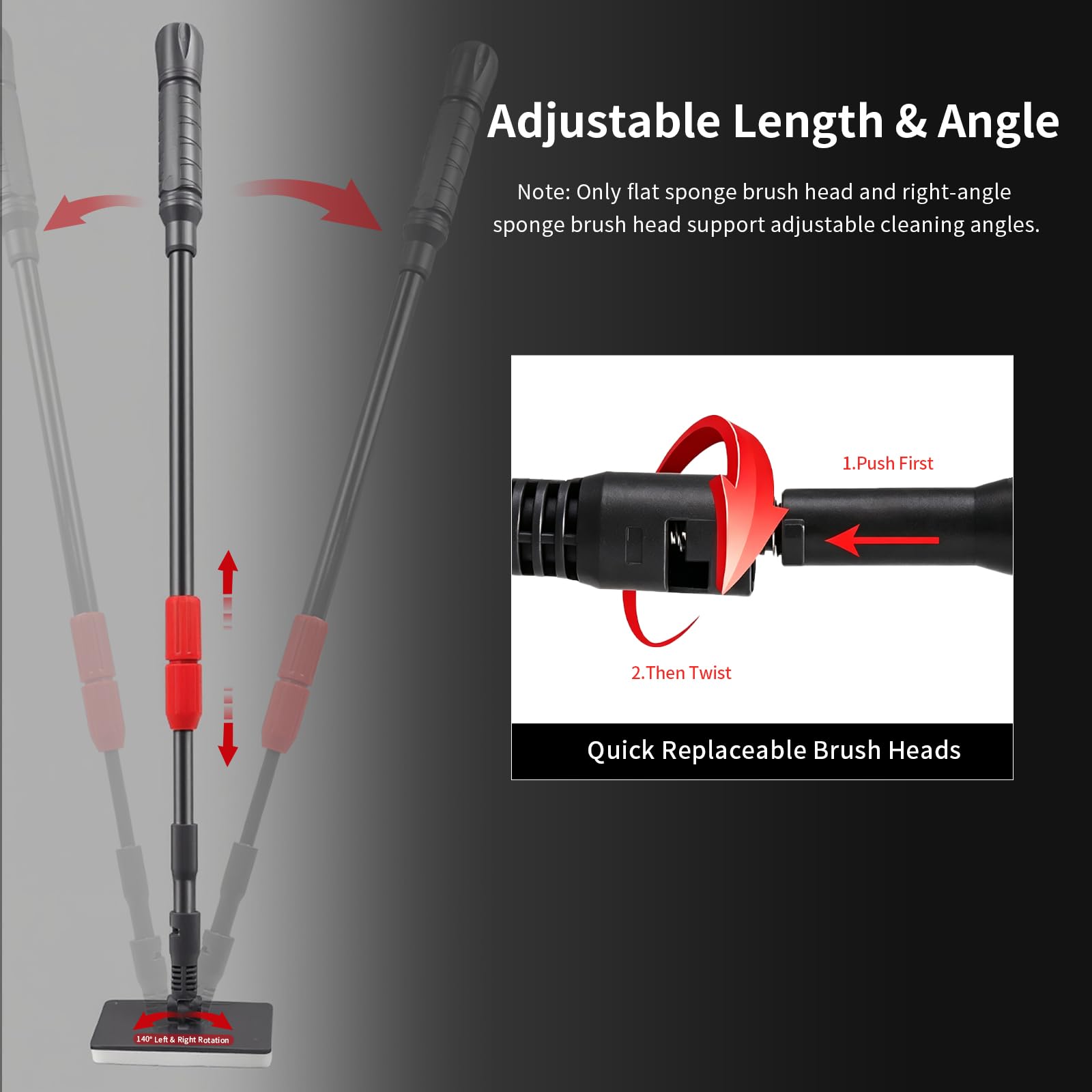 UPETTOOLS Narzędzie do czyszczenia akwarium, zestaw do czyszczenia akwarium 6 w 1, skrobaczka do glonów, regulowana długa rączka, zestaw do czyszczenia szczotek do akwarium (zestaw do czyszczenia 6 w