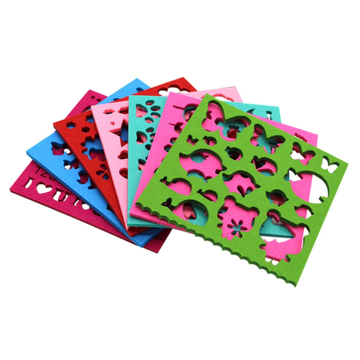 Anneome Molde De Fieltro De Lana 7 Piezas Para Manualidades Diy Plantilla De Fieltrado Aguja, Multicolor, Para Familias y Principiantes, Adecuado Para Proyectos Creativos Casa