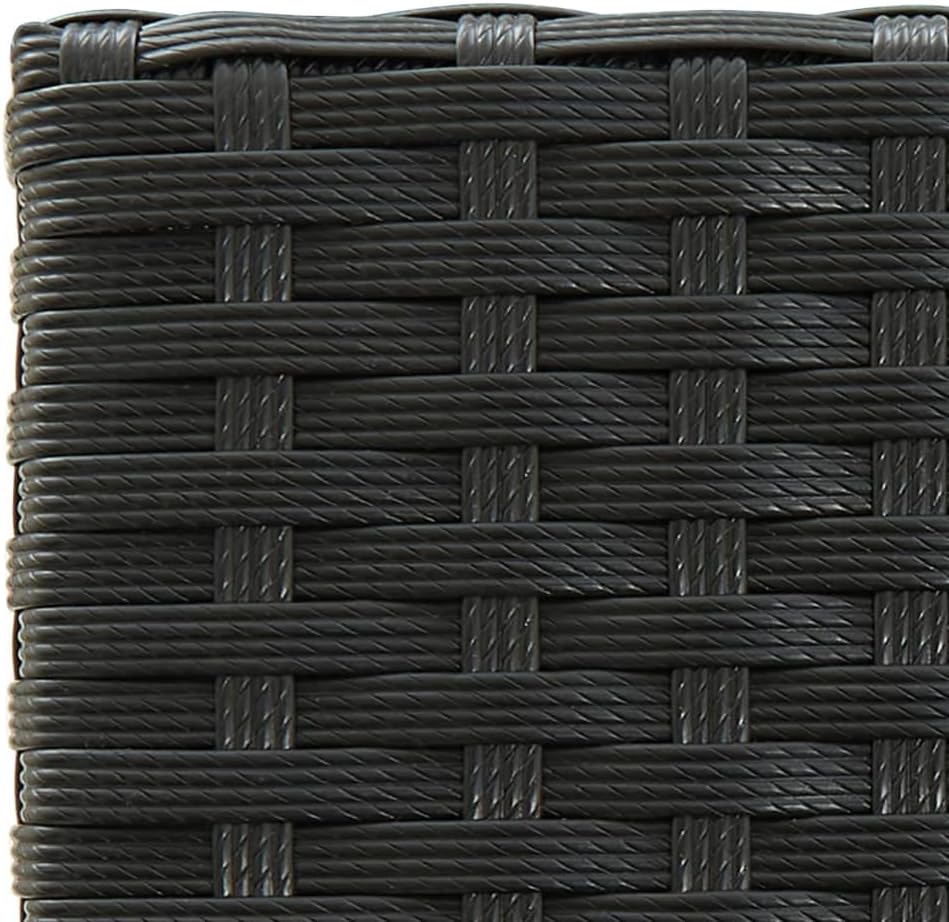 3 Piece Patio Bar Set Black Poly Rattan, Garden Furniture Sets
