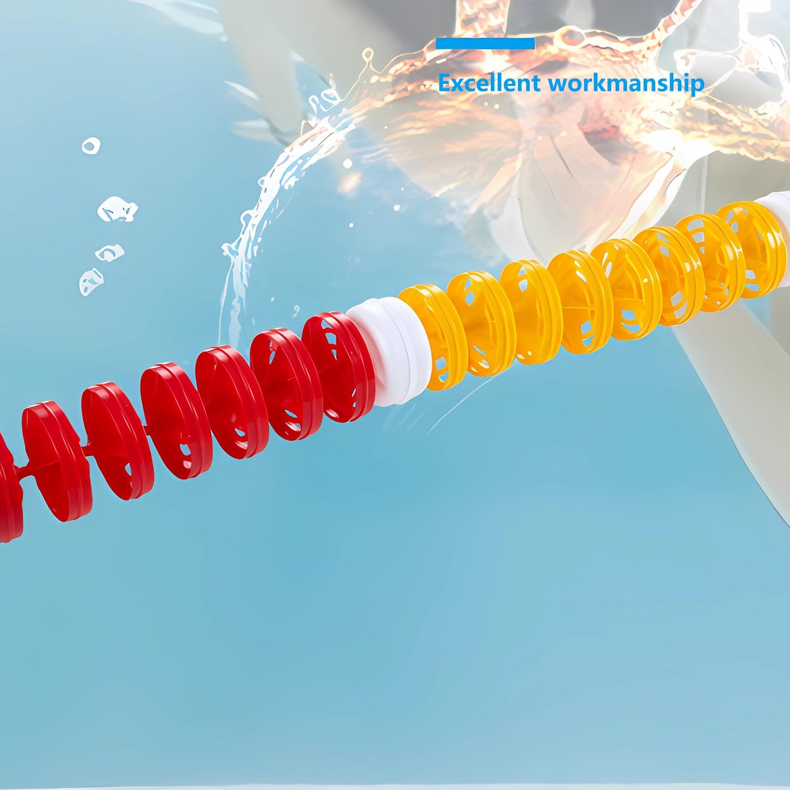 Generisch Schwimmleine mit Schwimmkörpern – langlebige ABS-Sicherheitstrennleine mit hohem Auftrieb für eine effektive Poolorganisation und EIN verbessertes Schwimmerlebnis