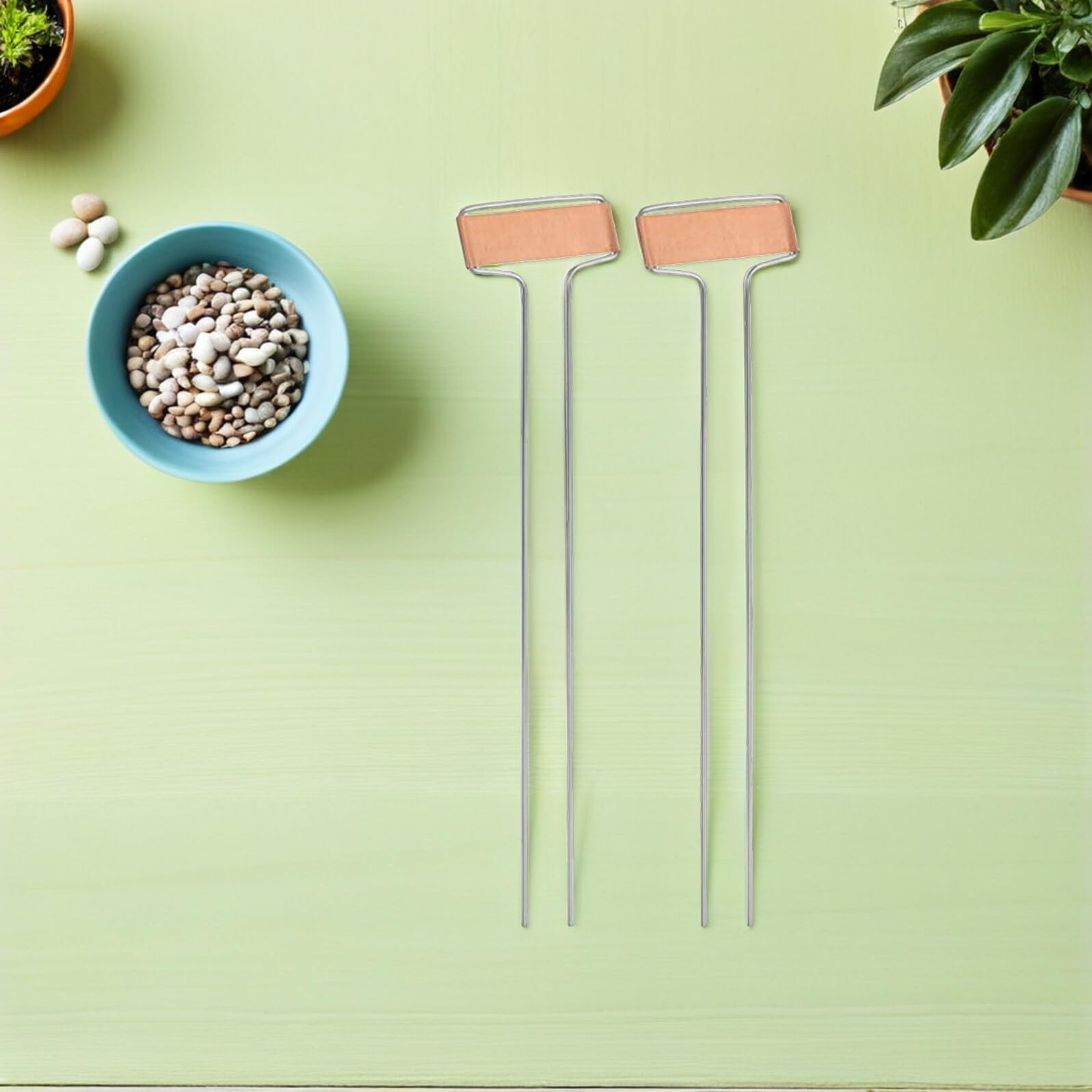 BESTonZON 25 Étiquettes En Cuivre Pour Plantes D'Extérieur Marqueurs De Plantes En Cuivre Piquets De Jardin À Fleurs En Métal Plaques