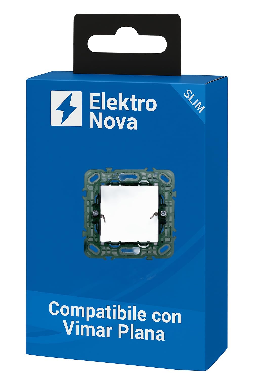 Elektronova, supporto 2 posti (502) compatibile con Vimar Plana, confezione da 4 pezzi