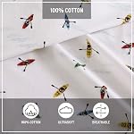 Eddie Bauer - Twin Sheet Set, Cotton Percale Bedding Set, Crisp & Cool Home Decor, Dorm Room Essentials (Kayaks White, Twin)