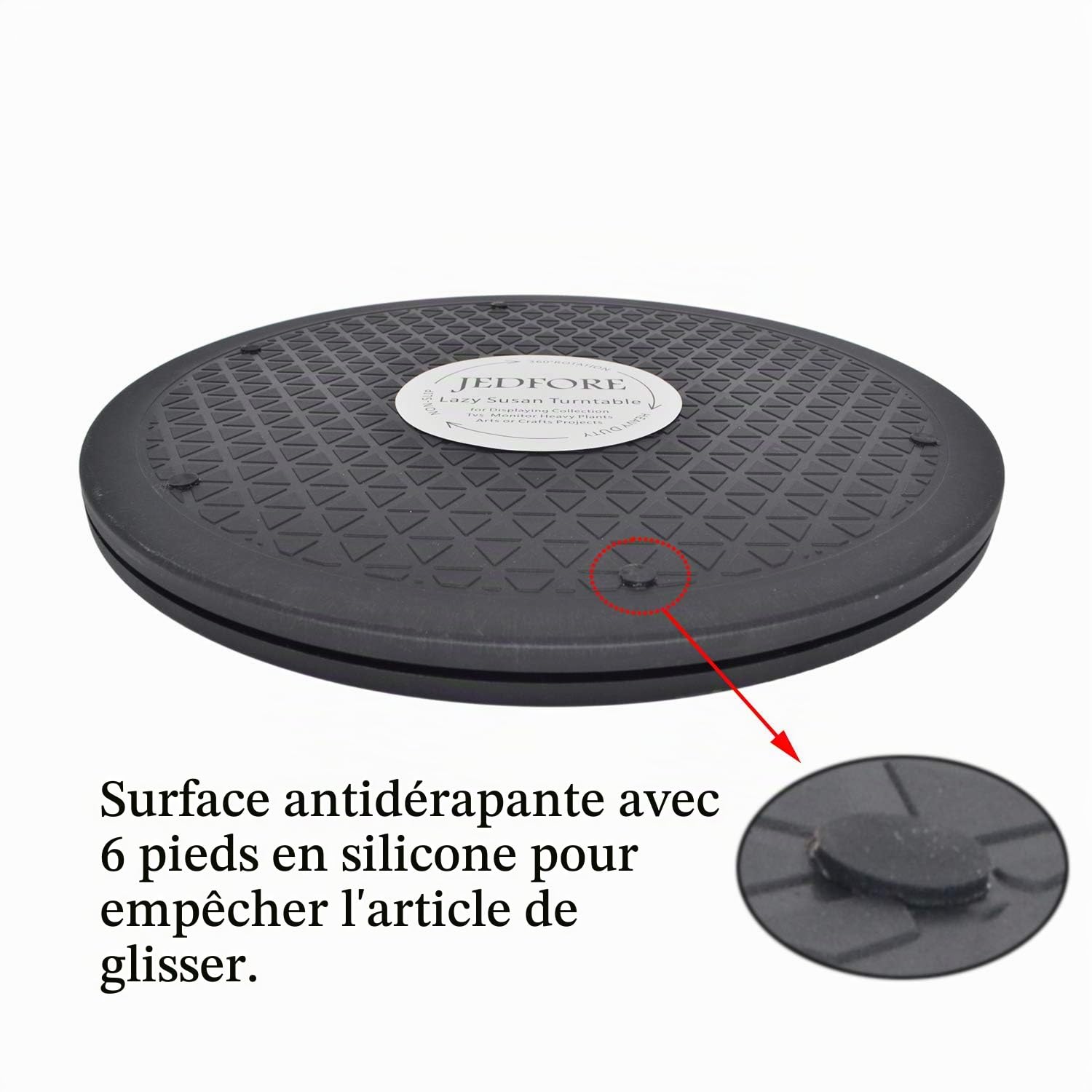 Plateau tournant à 360 degrés avec roulements à billes en acier, robuste et multifonction, pour grand téléviseur, écran d’ordinateur, 30,5 cm