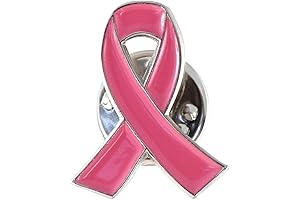 Official Pink Ribbon Lapel Pin for Breast Cancer Awareness