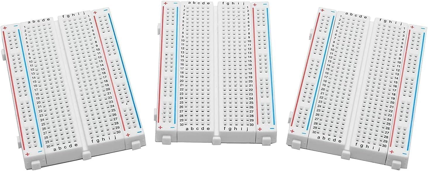 Sparetronic (3Pcs) Solderless Mini Dupont Breadboard Kit for Arduino and Electronics Circuit Prototyping - Easy-to-Use Board with Jumper Wires and Essential Components