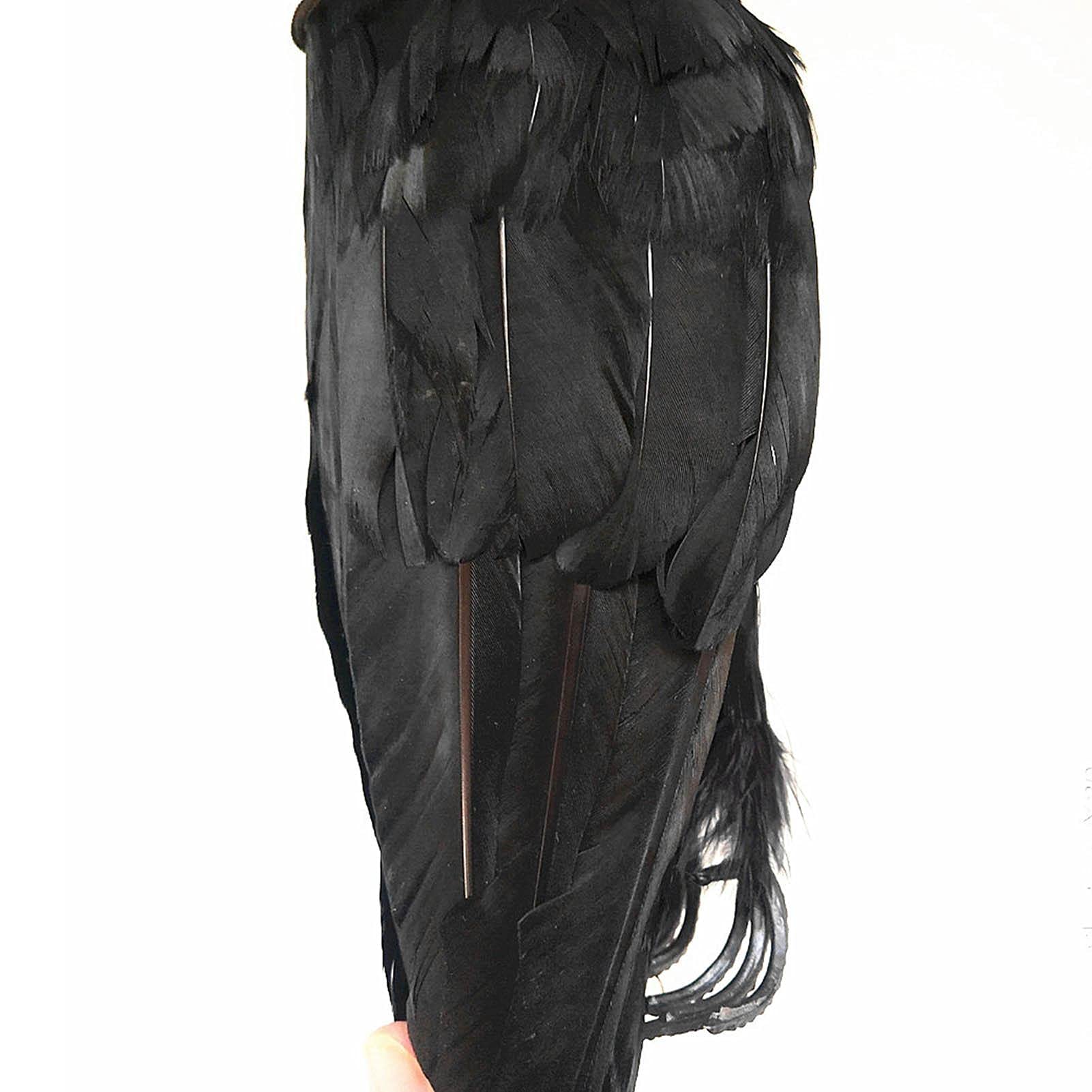 Leurre Corbeau Mort Suspendu - Décoration Halloween 32x10 Cm - Effaroucheur Naturel