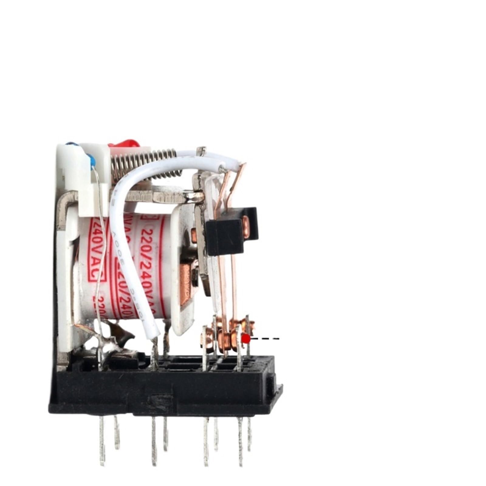 1 unidad HH52P MY2NJ DPDT Interruptor de relé intermedio electromagnético general de bobina pequeña con base de zócalo LED CA 220/380 V 12/24 V(DC12V)