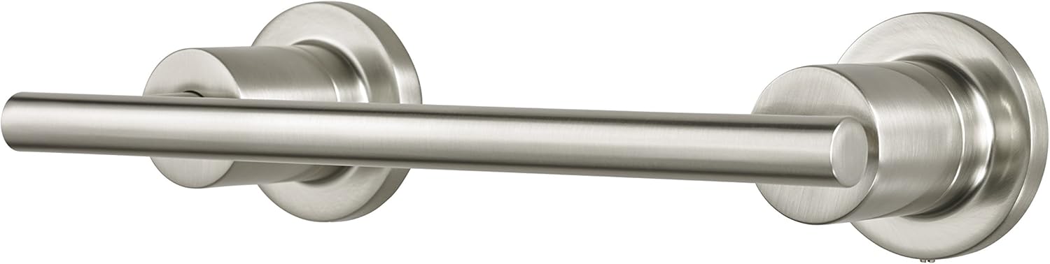 Pfister Contempra Toilet Paper Holder, Bathroom Tissue Roll Holder, Wall-Mounted, Screw-In, Brushed Nickel Finish, BPHNC1K