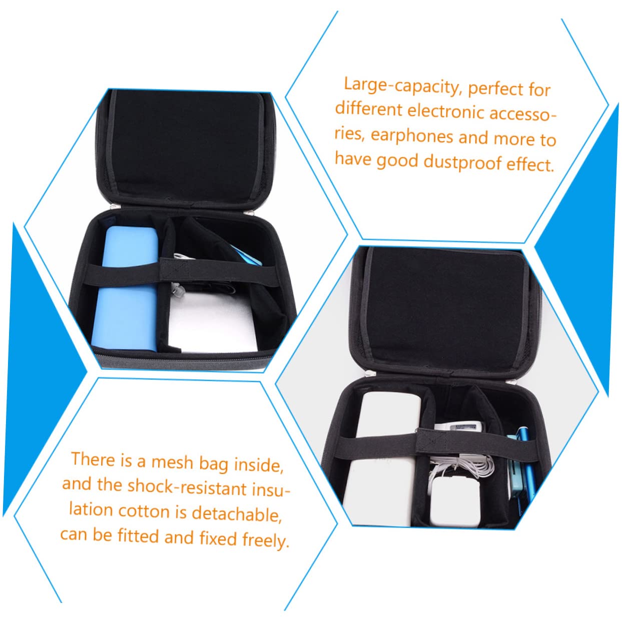 DOITOOL Organizzatore Per Elettronica Da Viaggio Eva Oxford Borsa Per Accessori Elettronici Organizer Compatta Antigraffio
