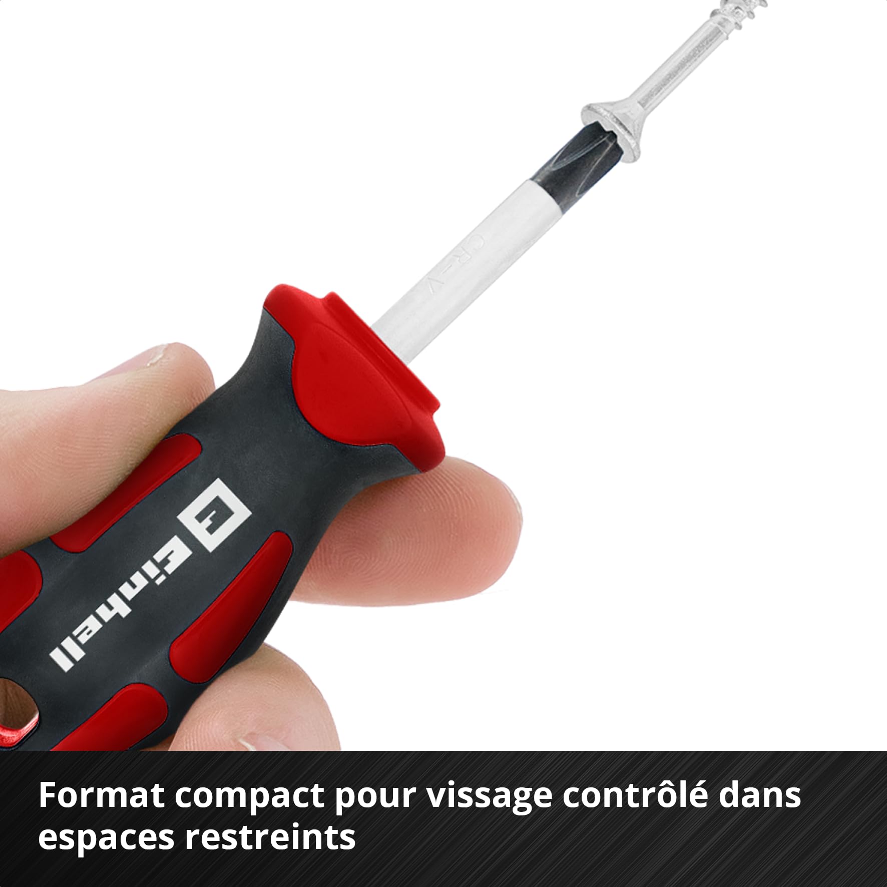 Einhell E-Case insert d’outils 17 pièces avec jeu de tournevis | Tournevis de réglage de carburateur | mécanique de précision | capuchon de frappe | profil Torx | acier CrV | système E-Case