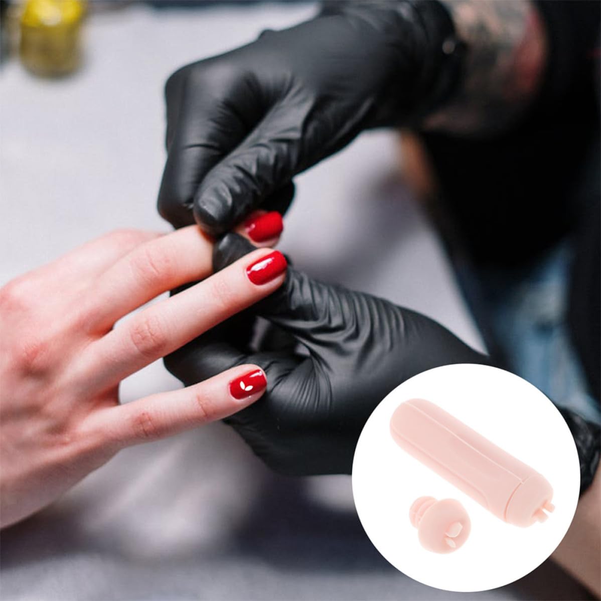 2 Pcs Silicone Nail Stamper Kit with Pink Pens for DIY Nail Art Featuring Versatile Use and Wide Range of Patterns