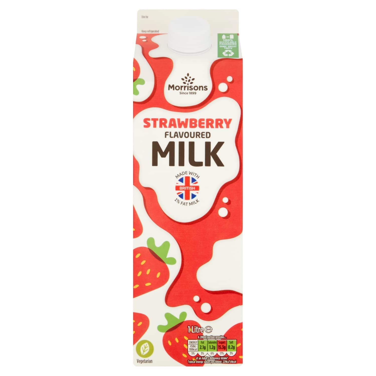 Strawberry Flavoured Milk 1 litre