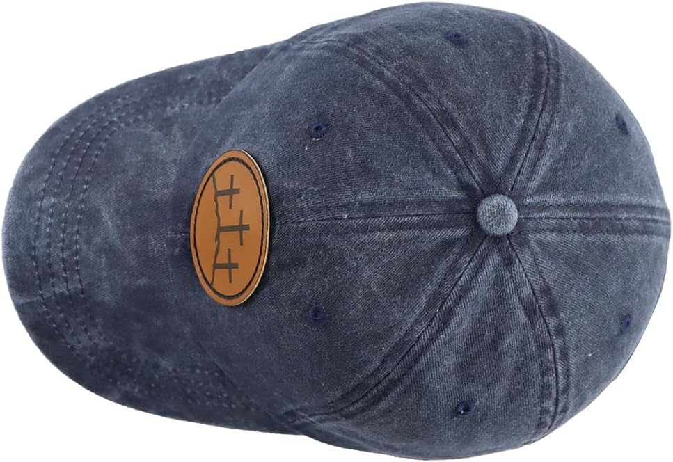 Christian Gifts for Men Women, Religious Cross Hats, Adjustable Jesus God Baseball Cap,Leather Patch - Image 4