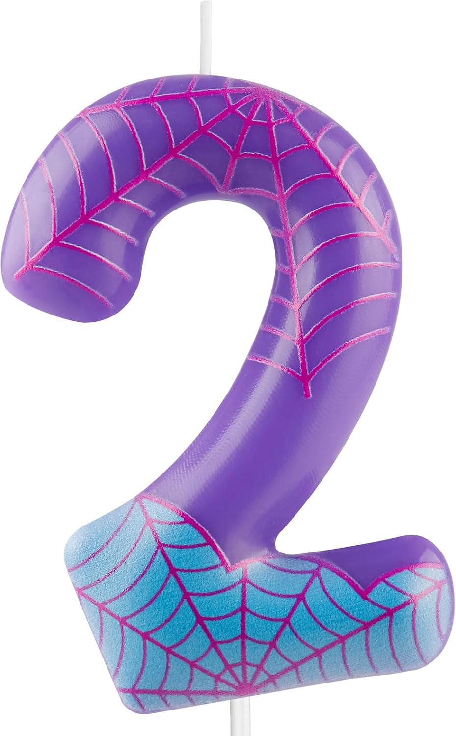 Purple Spider 4th Birthday Candles Spider Themed Number 4 Candle Cake Topper Spider Cartoon Birthday Cake Decorations for Boys Girls Kids Party Supplies