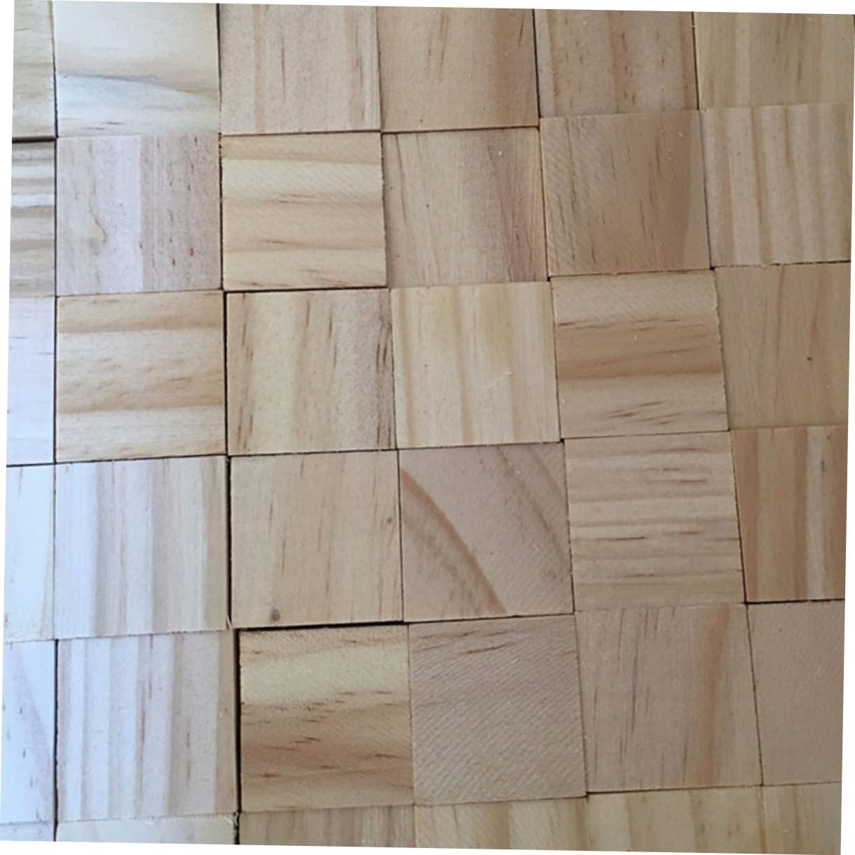 Cubo de Madera sin Acabado de 5cm, 15 Piezas, Bloques DIY