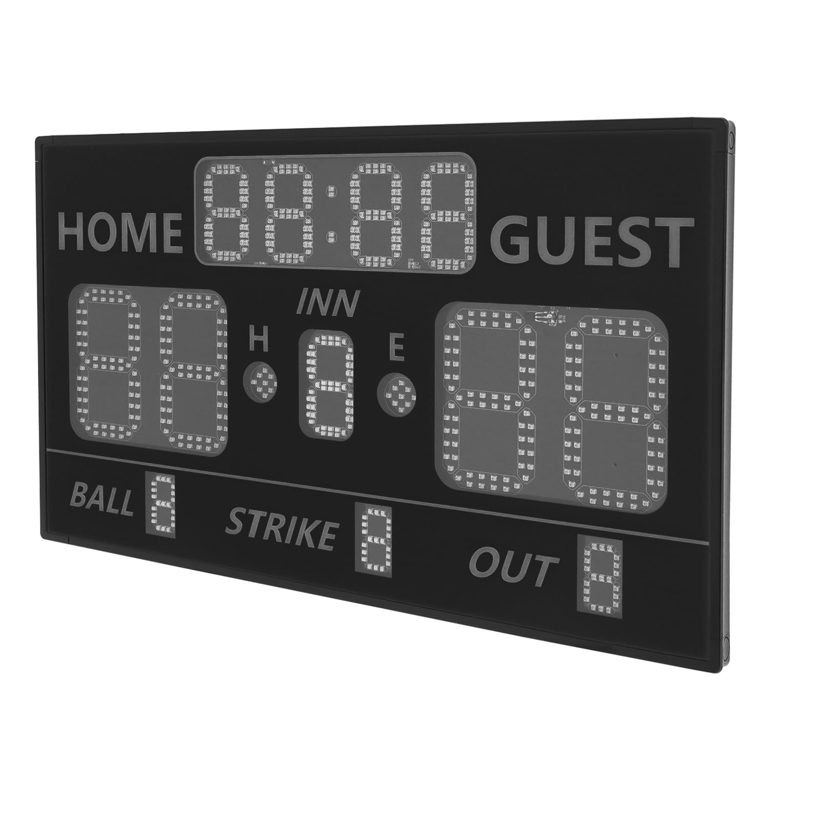 Pizarra de anuncios electrónicos portátil LED para fútbol con mando a distancia, para baloncesto y béisbol deportivo