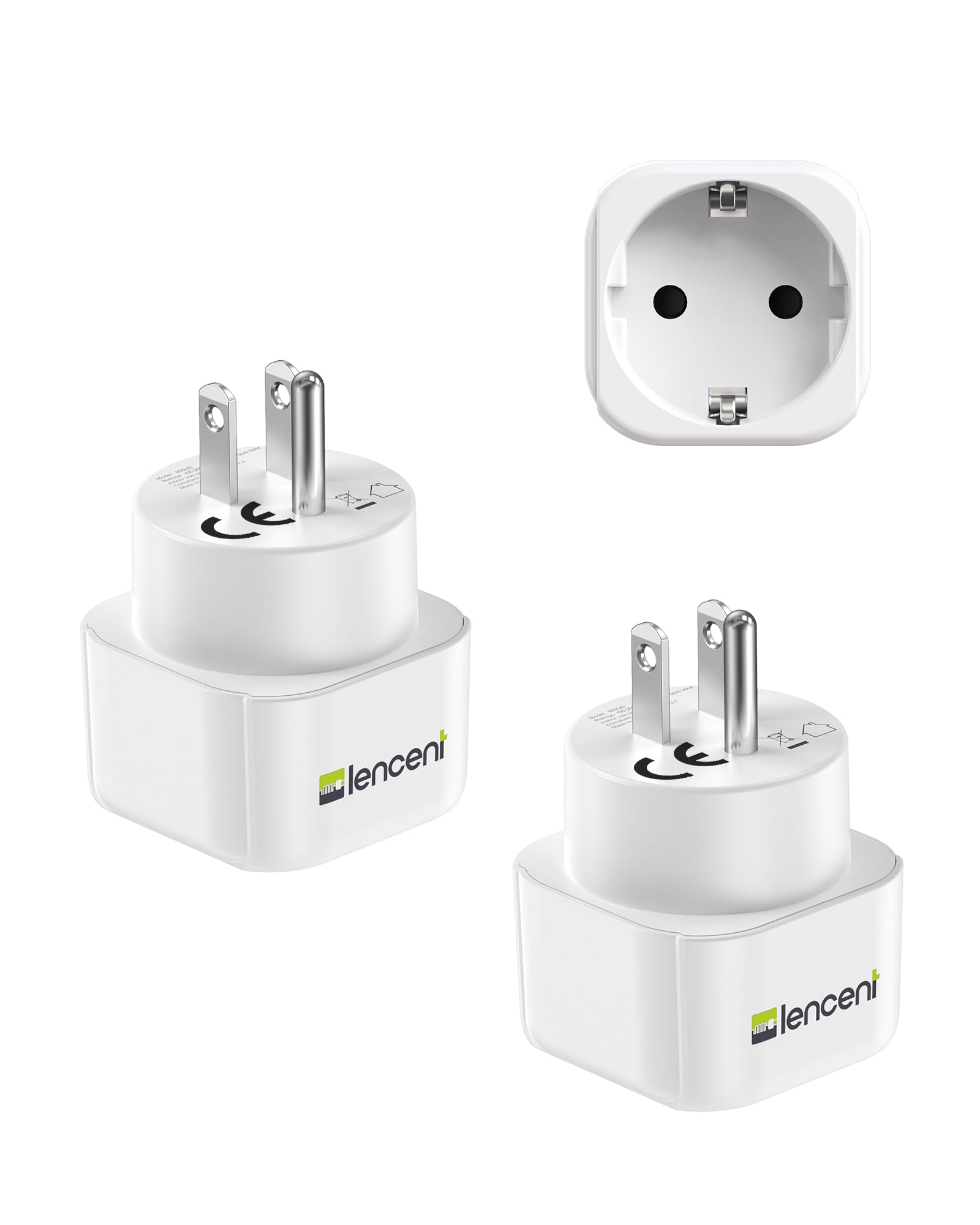 LENCENT Adaptateur Prise USA Voyage Canada Type B 2 Pièces