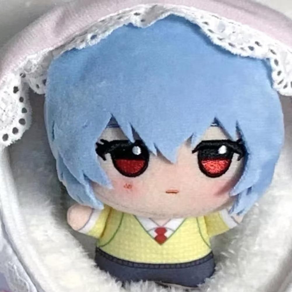 Zhongkaihua Ayanami Rei Plüschfigur-Kissenanhänger, 10 cm, Ayanami-Rei-Spiel, PP-Baumwolle, weich, gefüllt, pelzig, Autotasche, Zuhause, Sofa, Dekoration für Fans