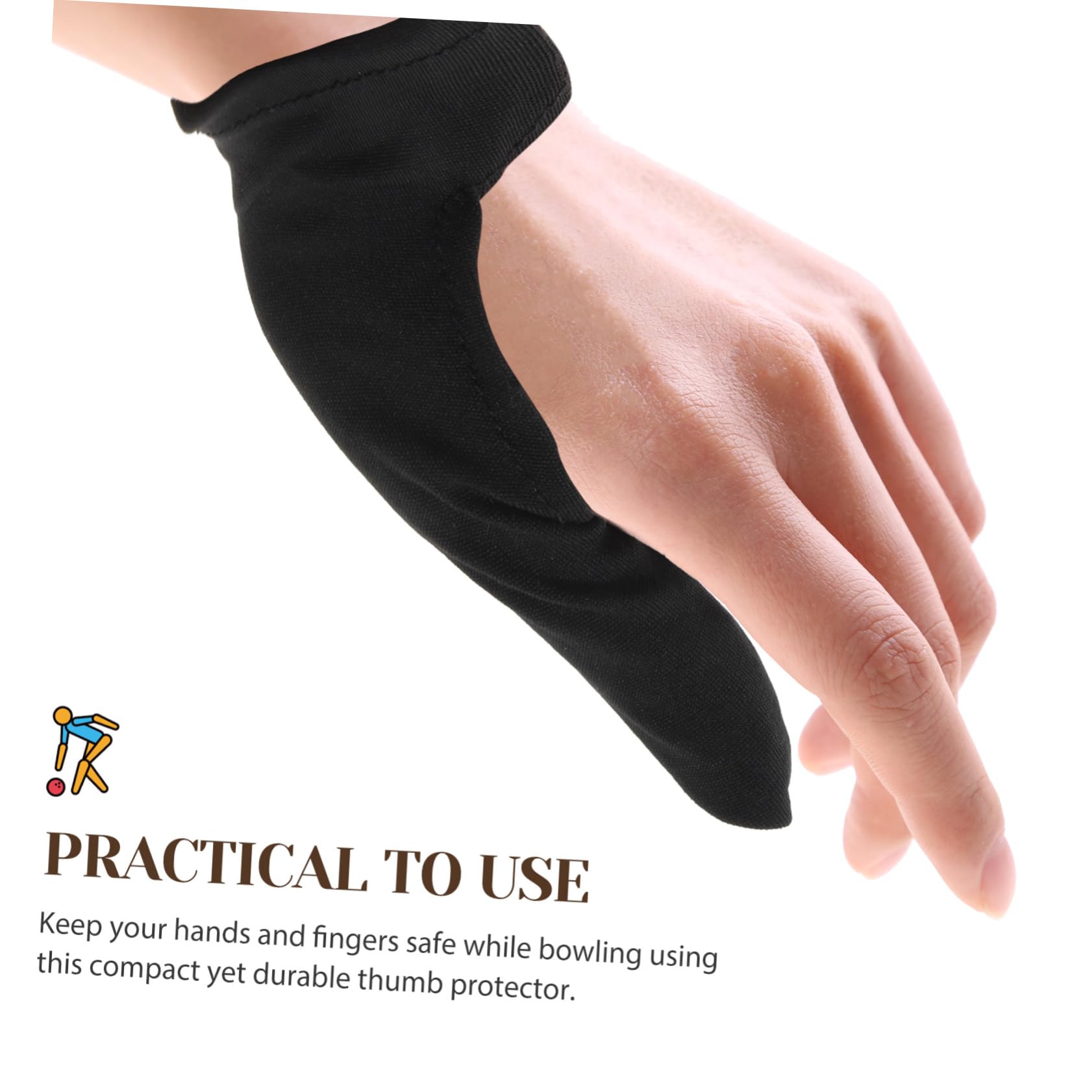 GANAZONO 5 Pairs Bowling Thumb Civers Soft Breathable Fingertip Gloves Protective Gear for Bowling Double-Lined Plaid Design