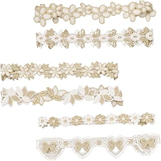 6 peças de faixas elásticas de casamento feitas à mão para crianças, joias mistas, faixas de cabelo elásticas, acessórios para recém-nascidos, laços de flores, presente infantil, flores, faixas elásticas