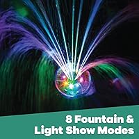 Vista 2 de Game Luces de piscina: 8 colores, 8 modos, fácil de instalar, control remoto, utiliza 3 pilas recargables AAA, para piscinas sobre el suelo