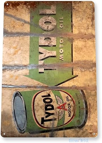 Miniatura 3 de Tinworld Letrero de estaño Tydol Motor Oil Retro Rustic Gas Station Metal Sign Decor Garage Auto Shop Cave B255